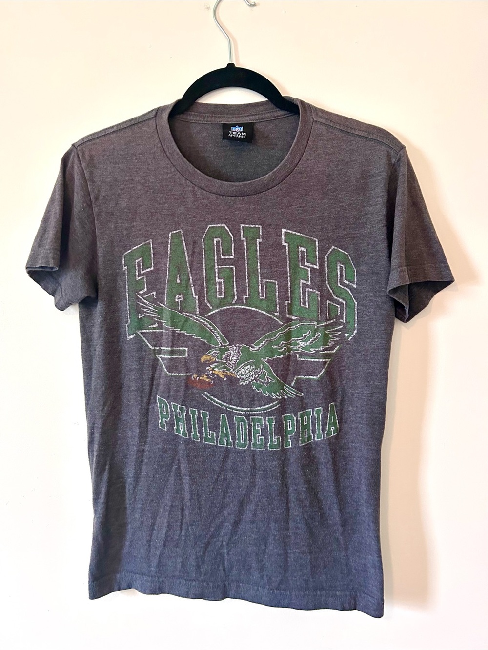 Vintage Style Philadelphia Eagles T-Shirt Gray Size Small